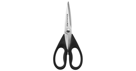 KitchenAid all-purpose kitchen shears with stainless steel blades and black comfort grip handles